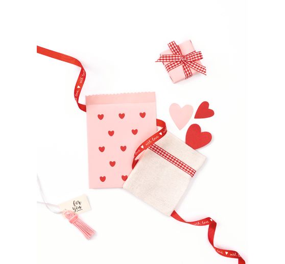 Assortiment de rubans tissus « Rosy Love »