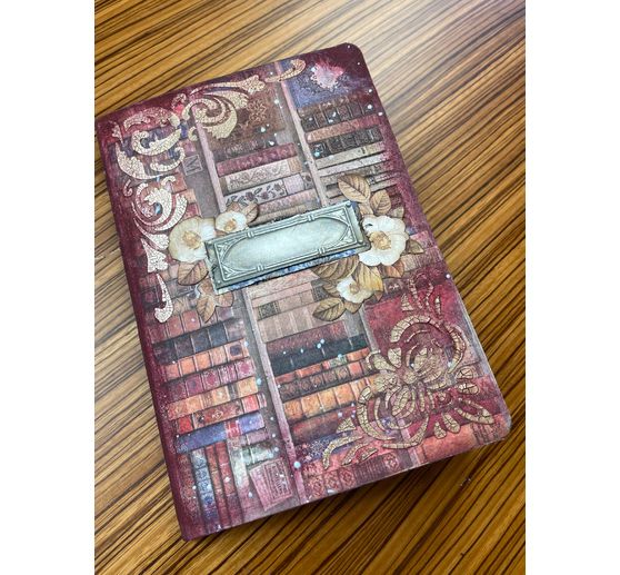Soie de paille à motifs « Vintage Library Flowers »