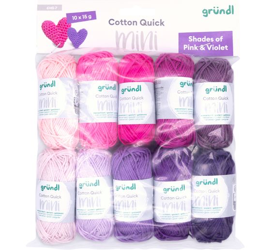 Fils Gründl Coton Quick minis « Shades of Pink and Violet »