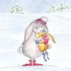 Serviette « Lapin des neiges »