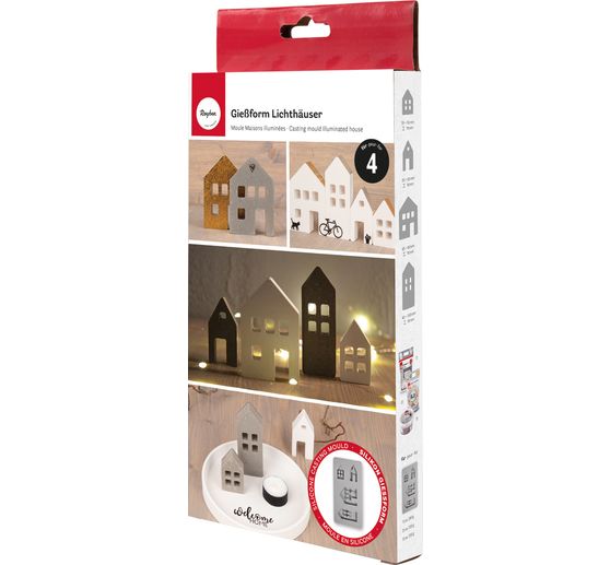 Moule en silicone « Maisons lumineuses »