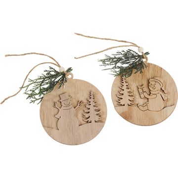 Décoration De Noël Personnalisée En Bois Avec Photo - Ornement Sapin Étoile à Suspendre Avec Corde De Jute