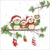 Serviette « Chouettes X-Mas »