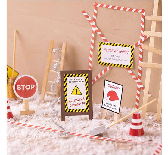 Mini-kit créatif porte de lutin « En construction »