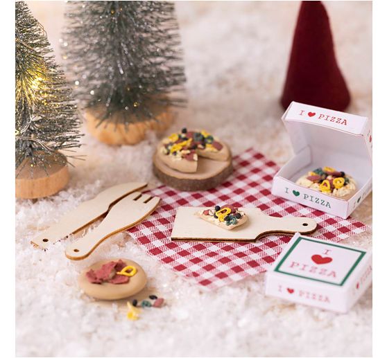 Mini-kit créatif porte de lutin « Pizza »