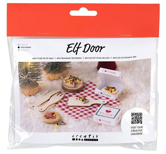 Mini Craft kit elf door "Pizza"