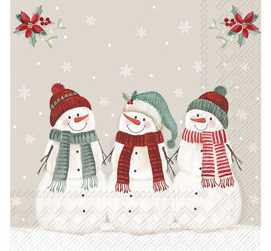 Napkin "Three snowmen"