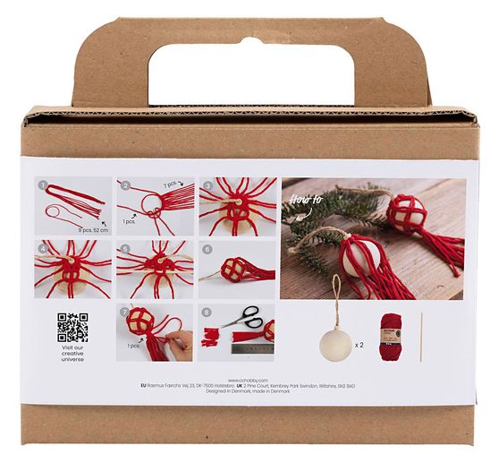 Kit créatif boules de Noël « Macramé »