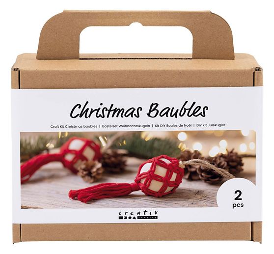 Kit créatif boules de Noël « Macramé »