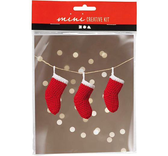 Mini-kit créatif crochet « Chaussettes de Noël »