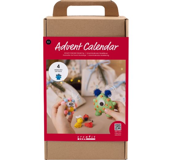 Kit créatif calendrier de l'Avent « Modelage – monstres »