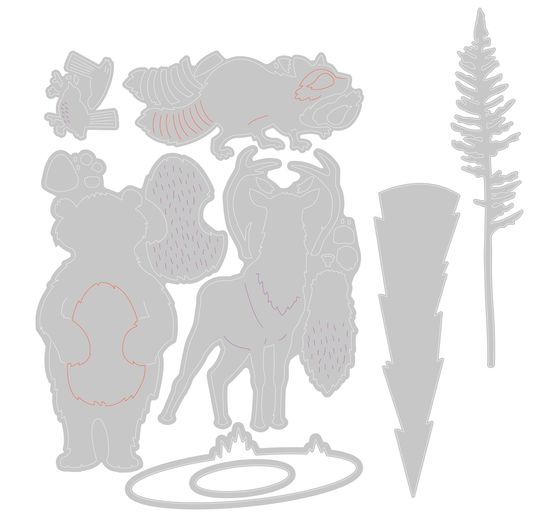 Gabarit d’estampe Sizzix Thinlits « Forest Animals #2 »