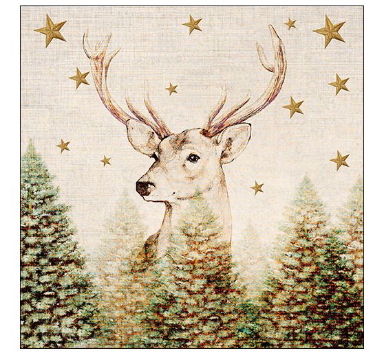 Napkin "Deer and Stars"