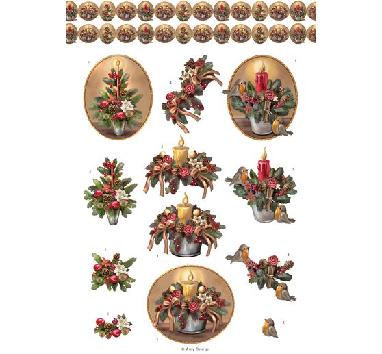 3D punched sheet book "Christmas Scenes"