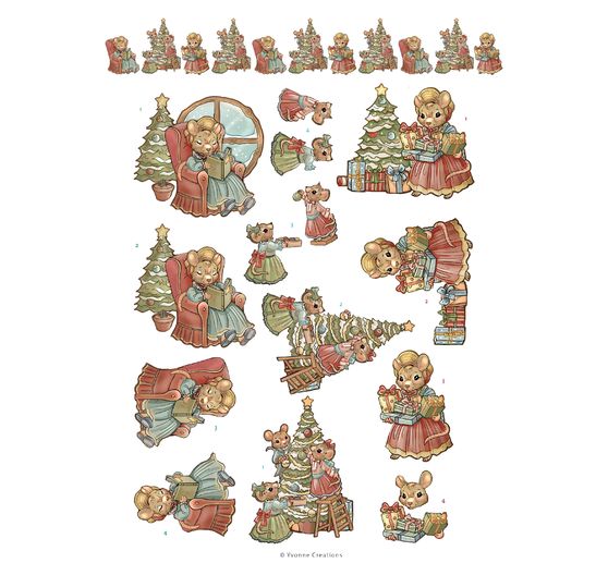 3D punched sheet book "Christmas Scenes"