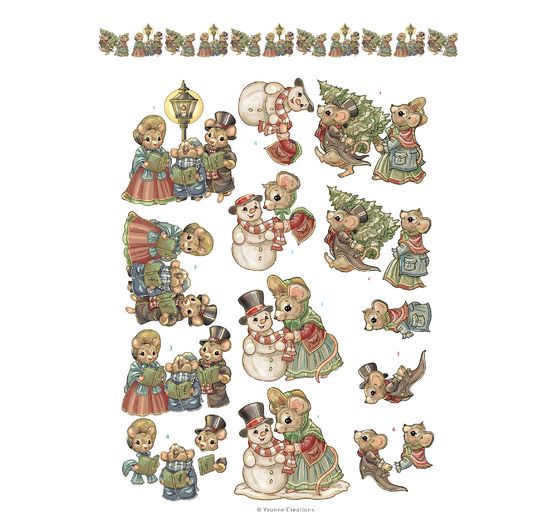 3D punched sheet book "Christmas Scenes"