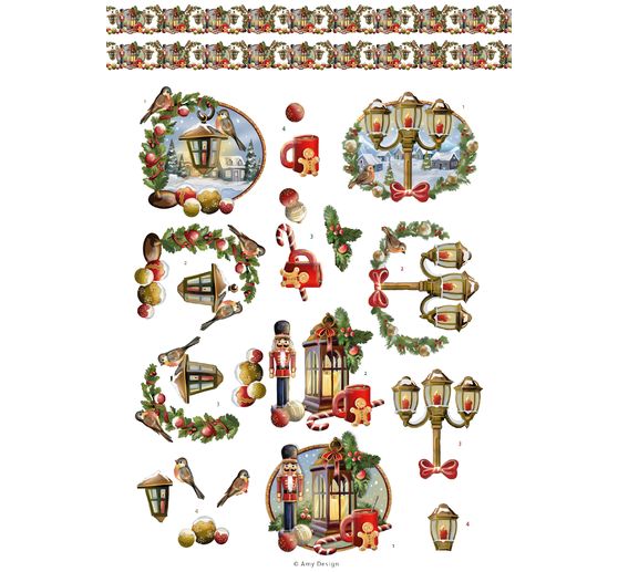 3D punched sheet book "Christmas Scenes"