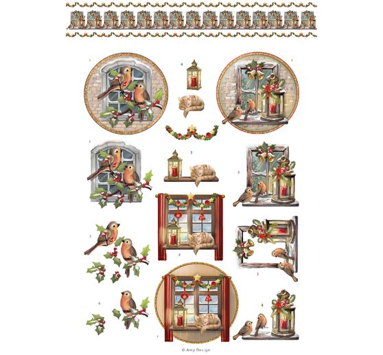 3D punched sheet book "Christmas Scenes"