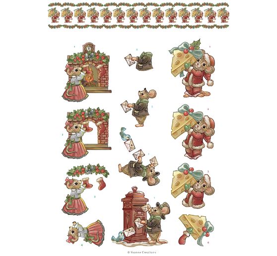 3D punched sheet book "Christmas Scenes"
