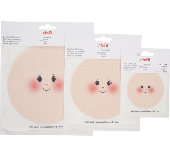 Visages en tissu tricot « Stefy »