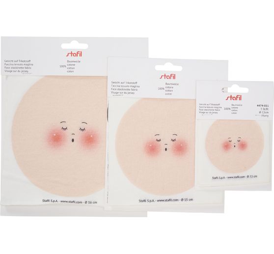 Visages en tissu tricot « Marty »