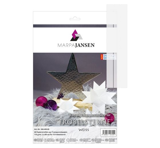 Vellum paper strips "White"