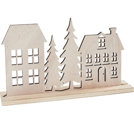 VBS Wooden building kit "Houses and fir trees"