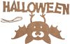 Pancarte Halloween et chauve-souris