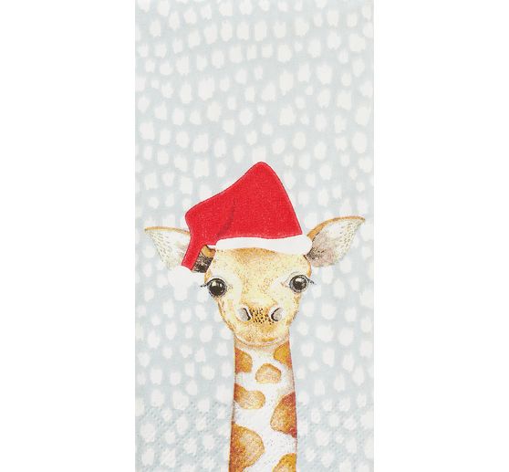 Mouchoirs en papier « Père Noël girafe »