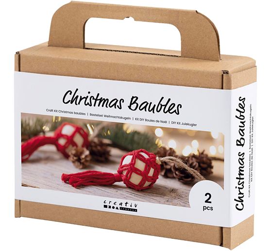 Kit créatif boules de Noël « Macramé »
