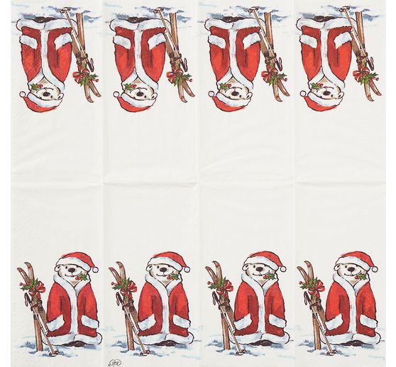 Paper handkerchiefs "Polar bear Santa"
