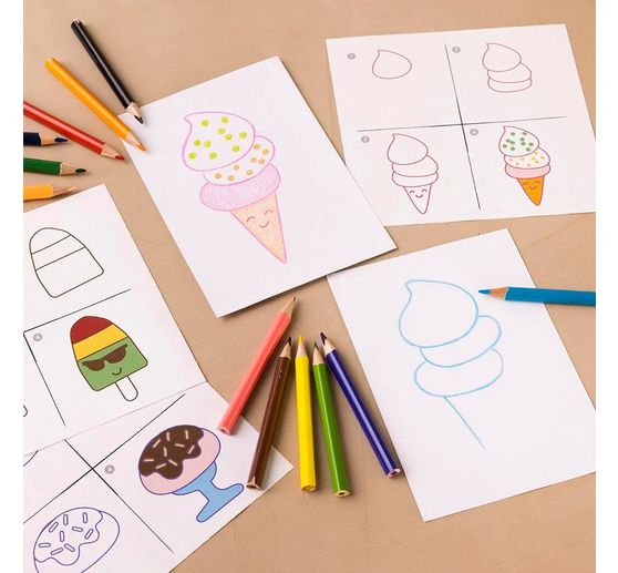 Mini-kit créatif dessin « Sucreries »