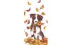 Paper handkerchiefs "Dog in autumn leaves"
