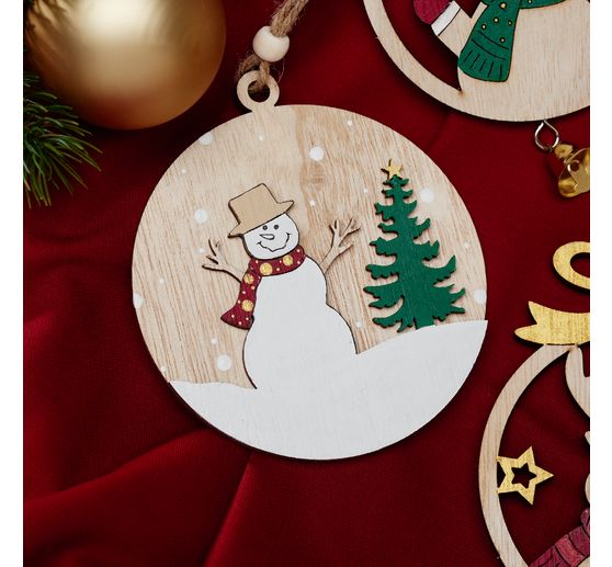 Décorations à suspendre VBS « Bonhomme de neige »