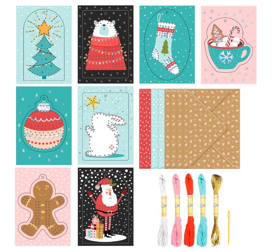 Set de cartes à broder « Noël »