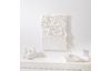 Foulard en soie P06, blanc, 55 x 55 cm