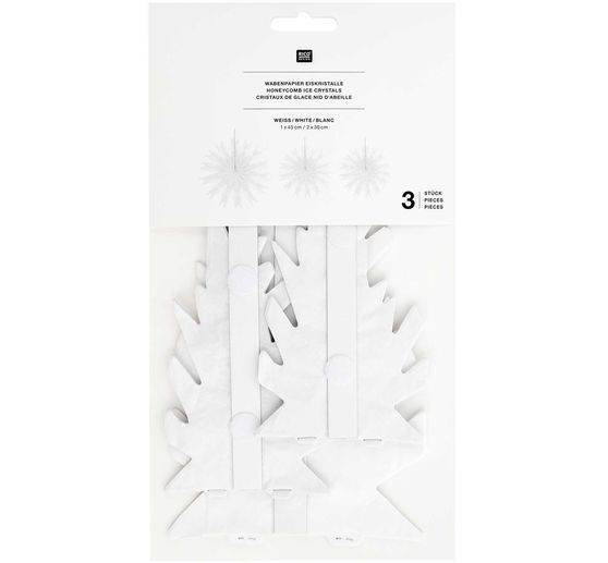 Cristaux de glace en papier alvéolé