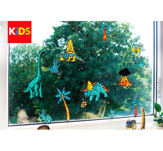 Coffret Window Color Marabu Kids « Dinosaure »