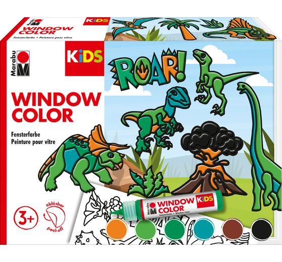 Coffret Window Color Marabu Kids « Dinosaure »