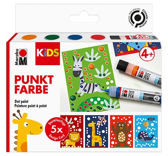 Coffret Marabu KiDS Peinture point à point « Animaux »