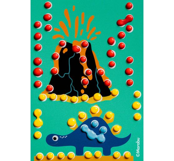 Coffret Marabu KiDS Peinture point à point « Dinosaures »