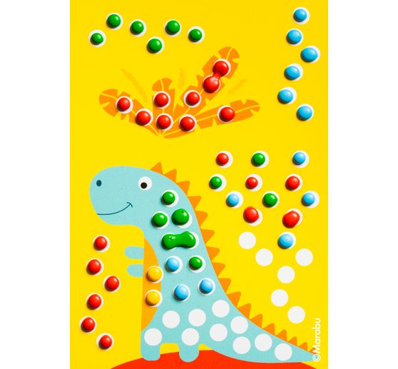 Coffret Marabu KiDS Peinture point à point « Dinosaures »