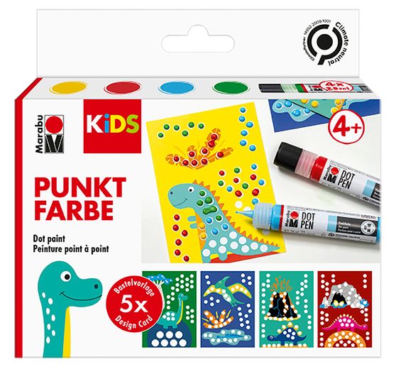 Coffret Marabu KiDS Peinture point à point « Dinosaures »