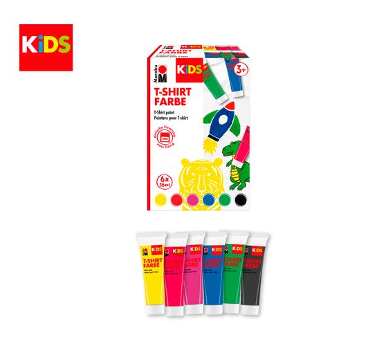 Marabu KiDS "Peinture pour T-shirt", 6 x 36 ml