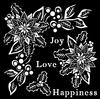 Stencil "Joy, Love, Happiness"