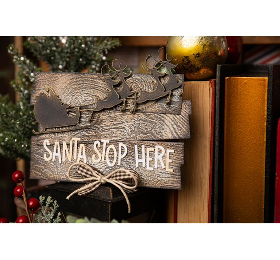 Gabarit d’estampe Sizzix Thinlits « Reindeer Sleigh by Tim Holtz »