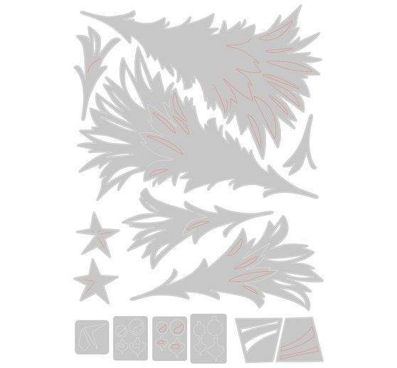 Gabarit d’estampe Sizzix Thinlits « Trim a Tree Colorize by Tim Holtz »