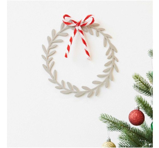 Fil chenille « Rouge/Blanc », 10 pc.