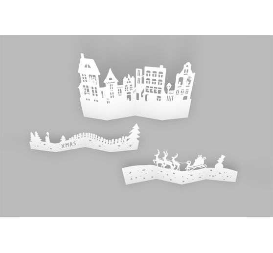 Silhouette en papier VBS « Village de Noël »