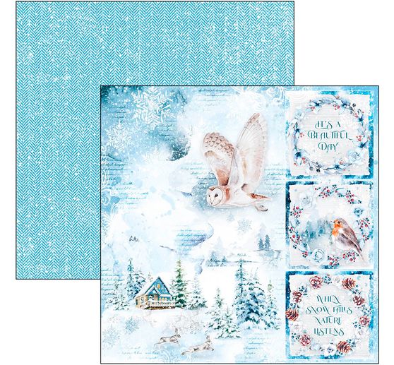 Papier scrapbooking « Winter Journey »